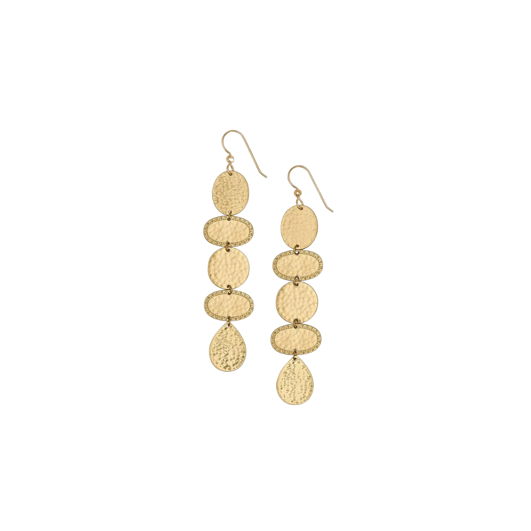 Brighton Women's Palm Canyon Long French Wire Gold Earrings