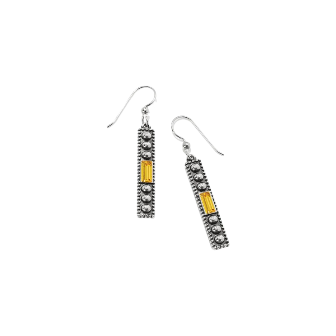 Brighton Women's Pretty Tough Gem French Wire Silver Light Topaz Earrings