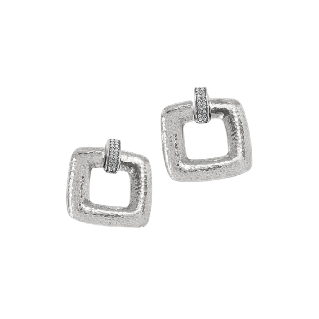 Brighton Women's Meridian Geo Dew Silver Earrings