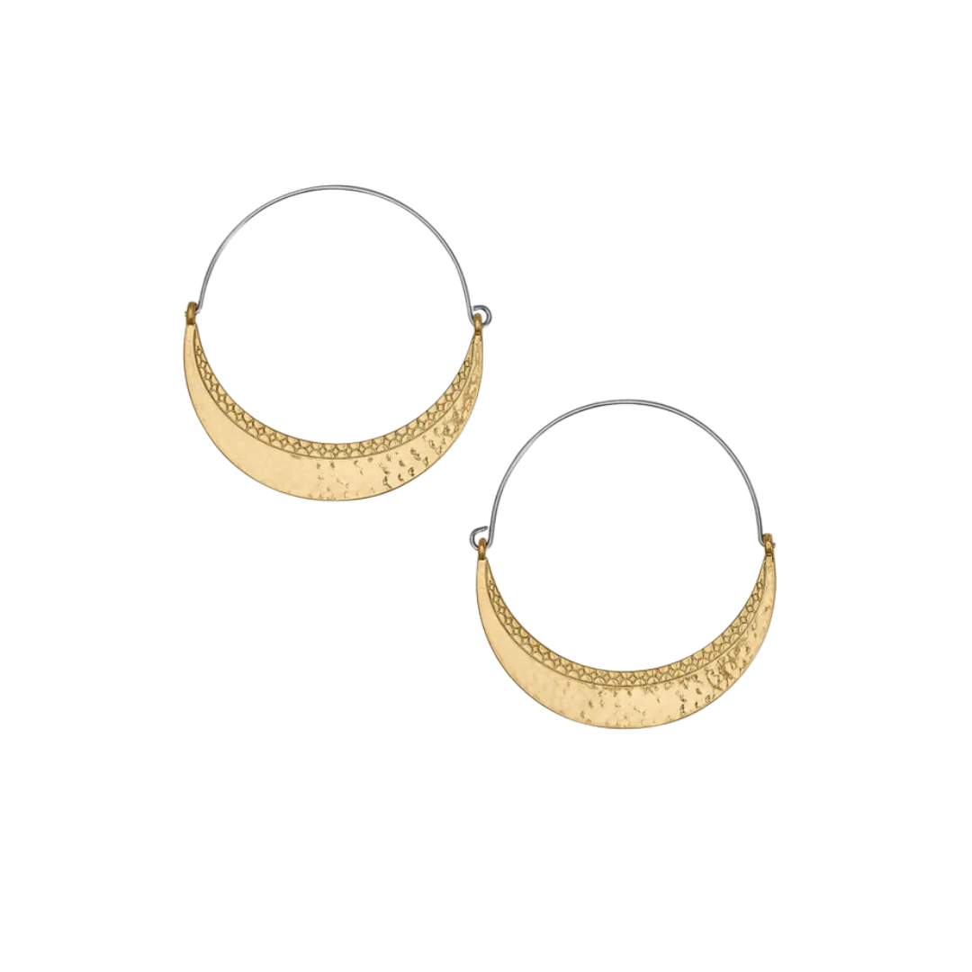 Brighton Women's Palm Canyon Large Hoop Gold Earrings