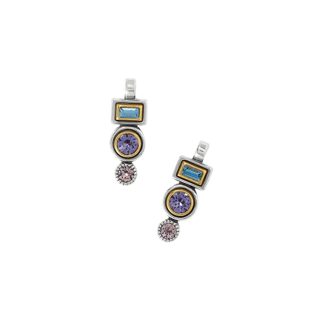 Brighton Women's Halo Gleam Drop Post Silver Multicolor Earrings