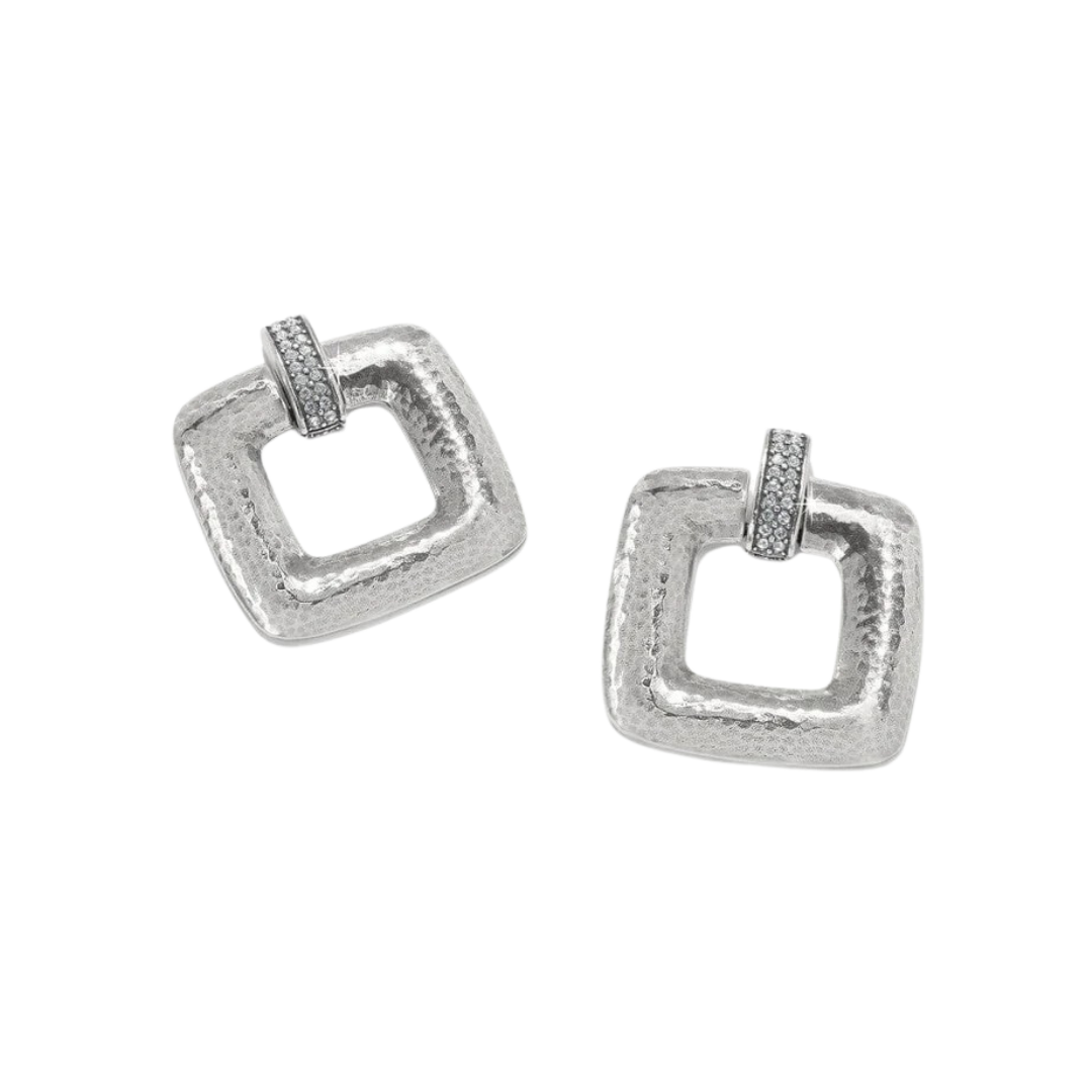 Brighton Women's Meridian Geo Dew Silver Earrings
