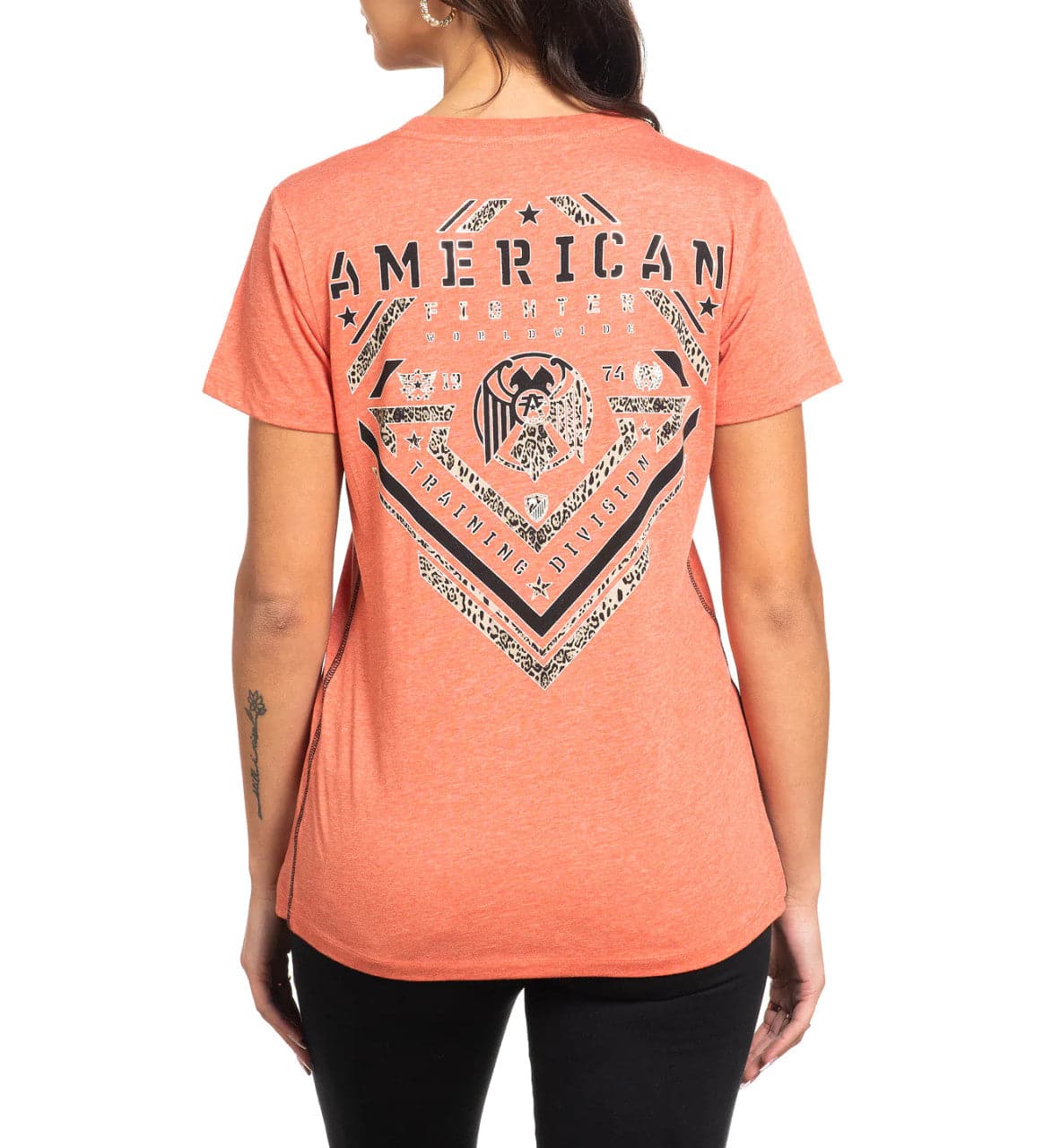 American Fighter Women's Bloomdale Long Sleeve T-Shirt – Pink Streetwear Biker Tee