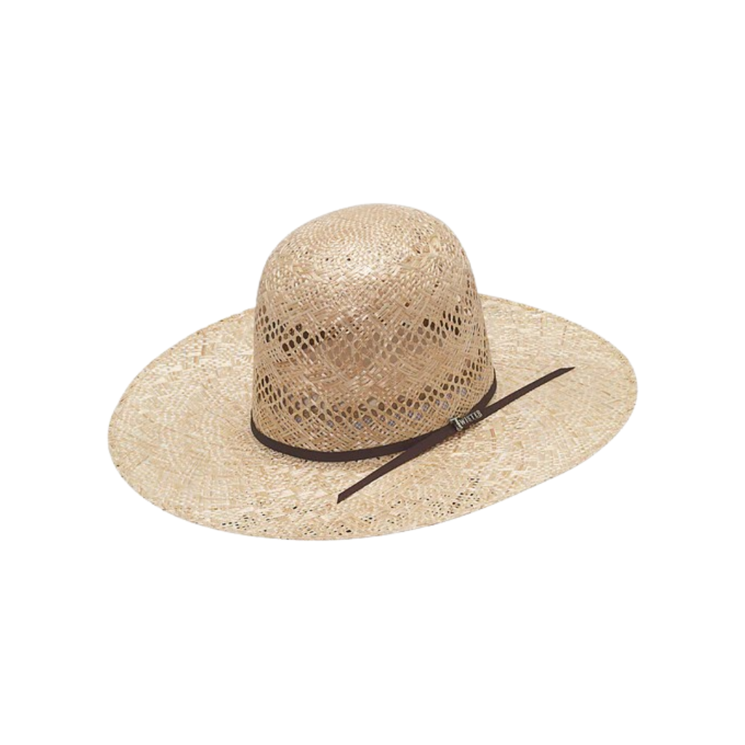 Twister Unisex Sisal Open Crown Light Brown Hat