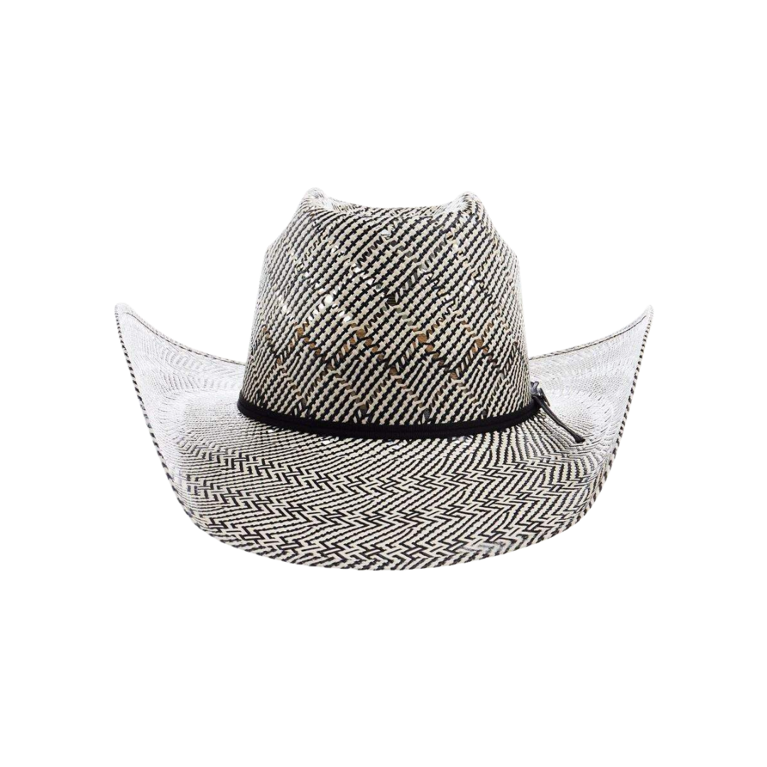 Resistol Men's Cojo The Guard Brim Straw Black Ivory Weave Hat
