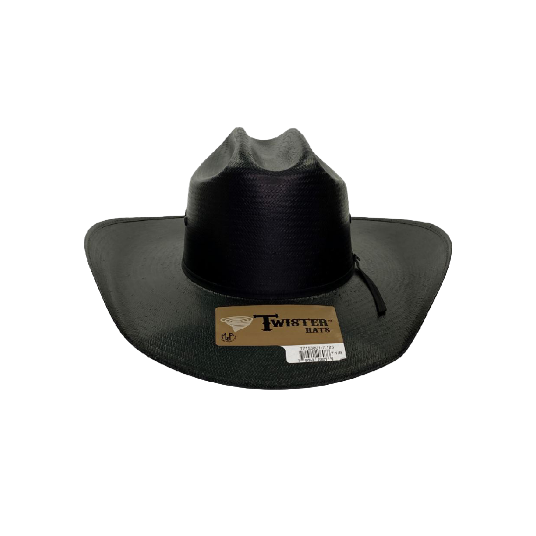 The Boot Jack: Twister Men's Shantung 8X Straw Black Hat