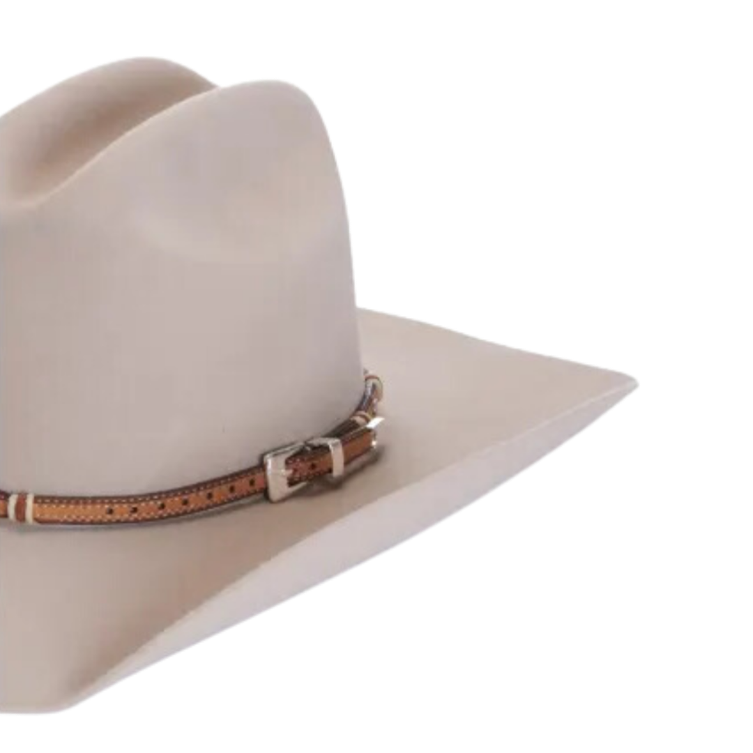 Tony Lama Men's Leather Stockyards Brown Hatband