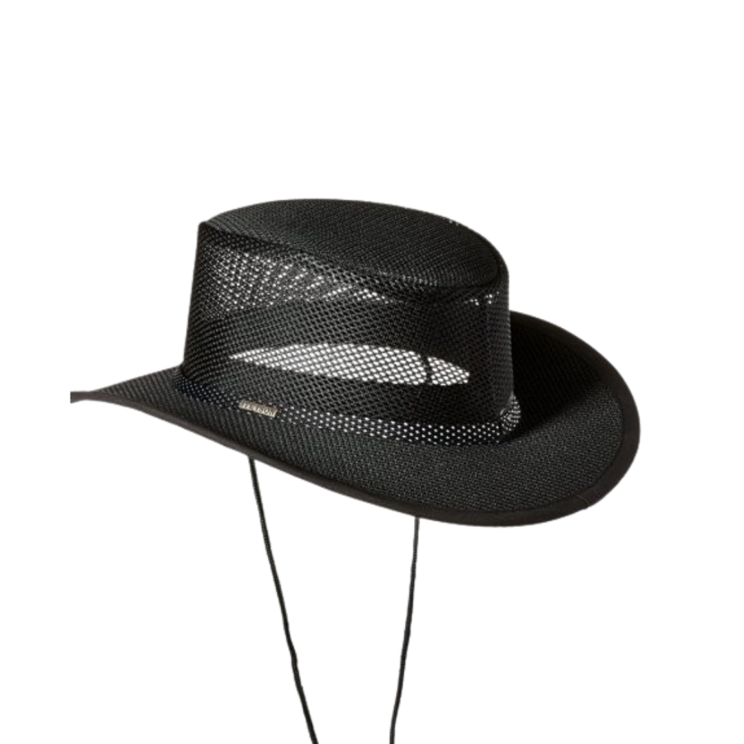 Dorfman Pacific Unisex Safari Mesh Black Hat