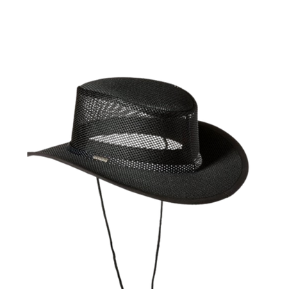 Dorfman Pacific Unisex Safari Mesh Black Hat