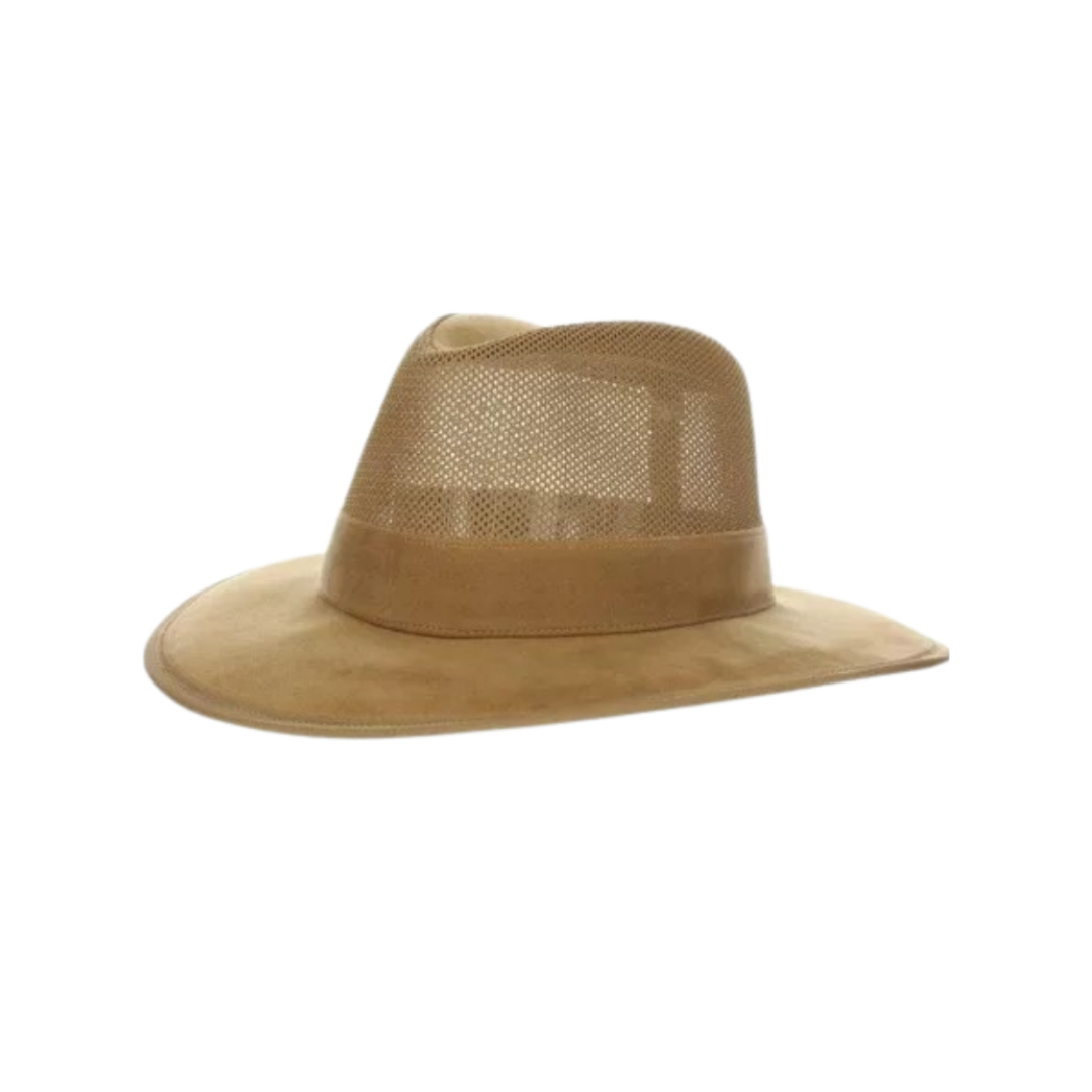 Dorfman Pacific Unisex Soaker Safari Mesh Light Brown Hat
