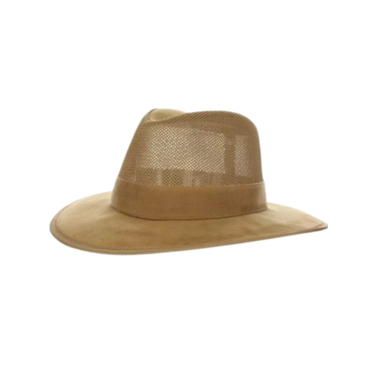 Dorfman Pacific Unisex Soaker Safari Mesh Light Brown Hat