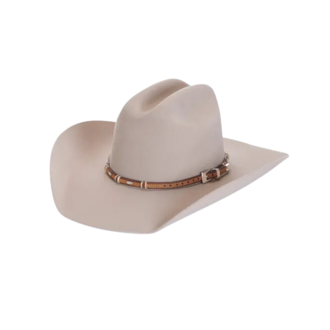 Tony Lama Men's Leather Stockyards Brown Hatband