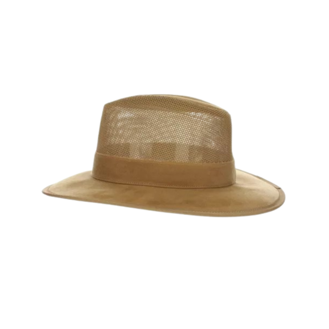 Dorfman Pacific Unisex Soaker Safari Mesh Light Brown Hat