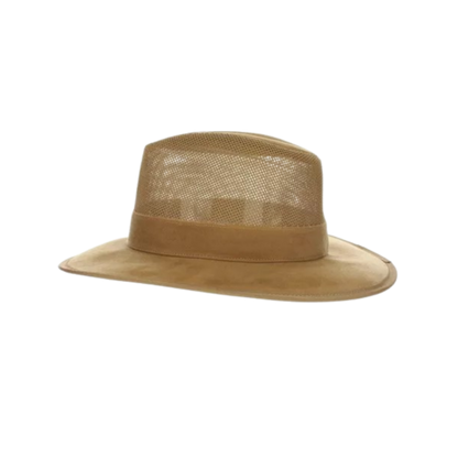 Dorfman Pacific Unisex Soaker Safari Mesh Light Brown Hat