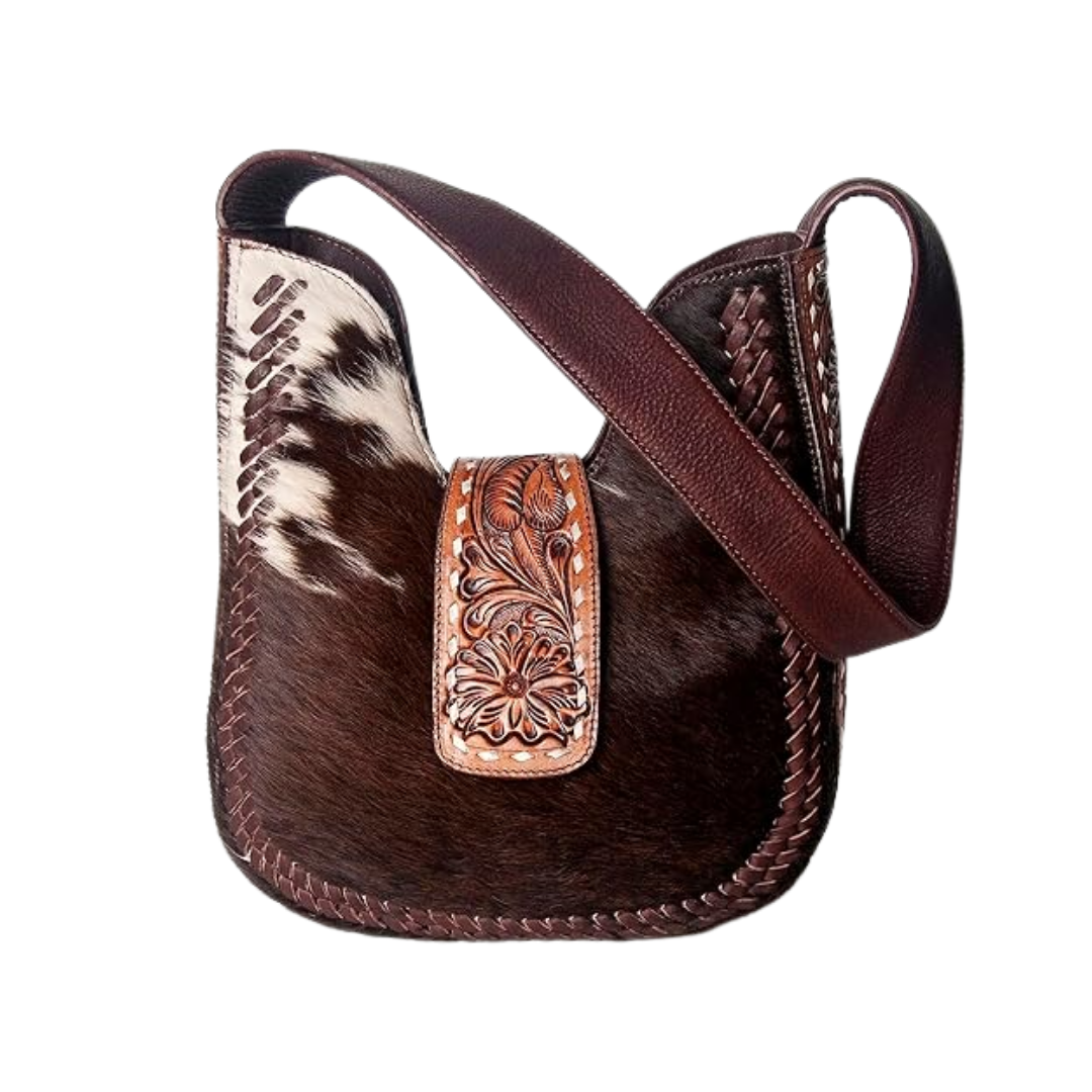 American Darling Women's Hobo Tooled Brown Handbag