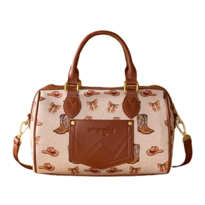 Wrangler Women's Tan Rodeo Icons Western Boston Bag