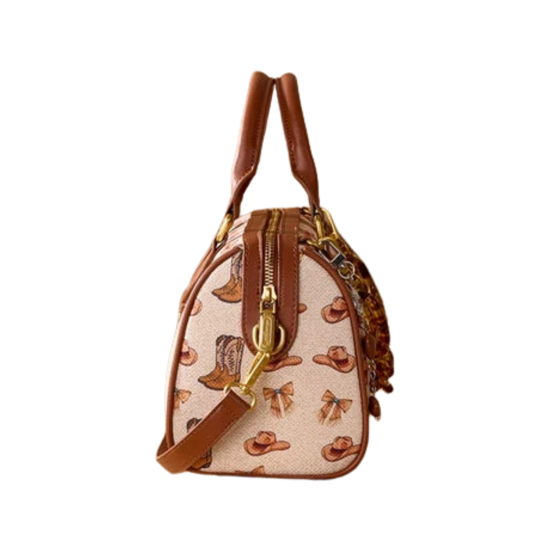 Wrangler Women's Tan Rodeo Icons Western Boston Bag