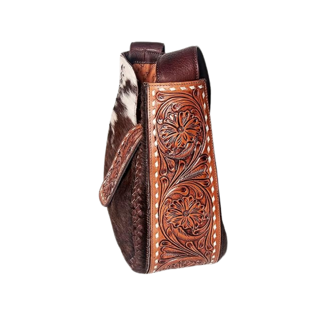 American Darling Women's Hobo Tooled Brown Handbag
