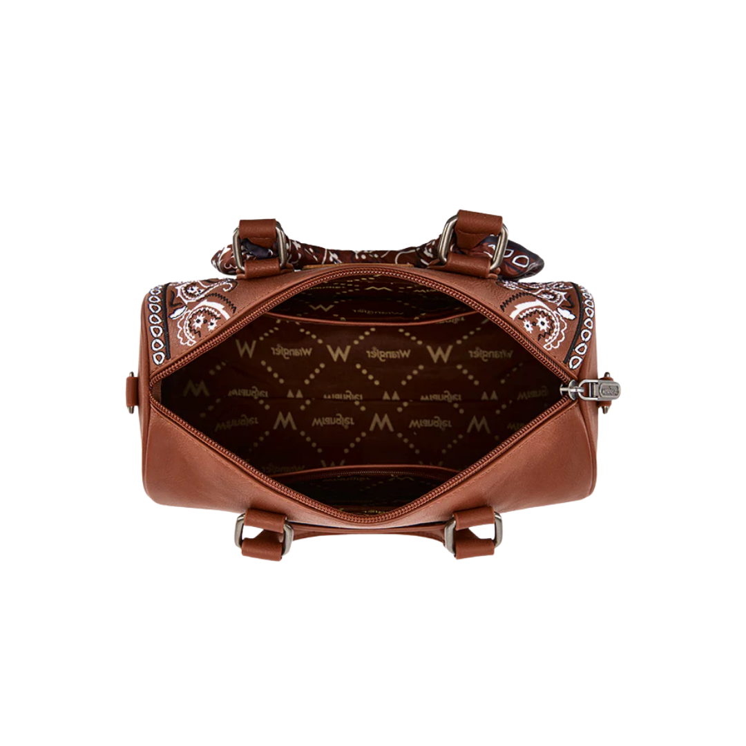 Wrangler Women's Bandana Paisley Boston Brown Bag