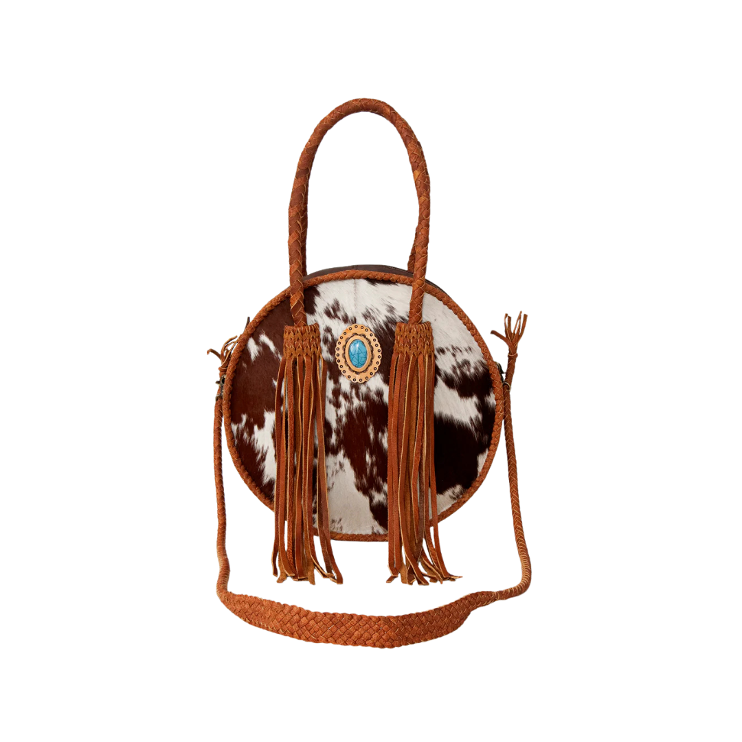 American Darlin Women's Leather Western Brown Bag
