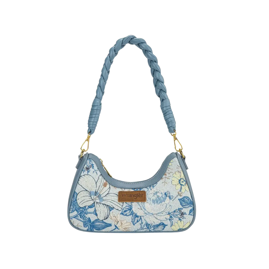 Wrangler Women's Jean Floral Print Braided Hobo Bag