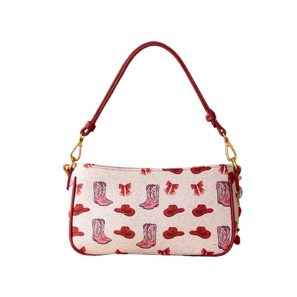 Wrangler Women's Pink Cowgirl Print Shoulder Bag