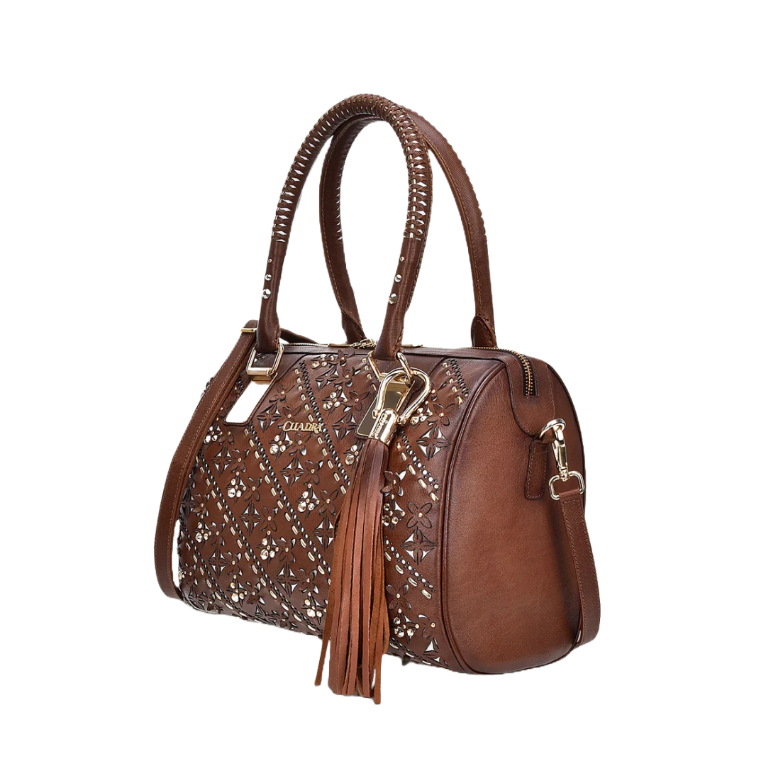 Cuadra Women's Crystalized Western Brown Handbag