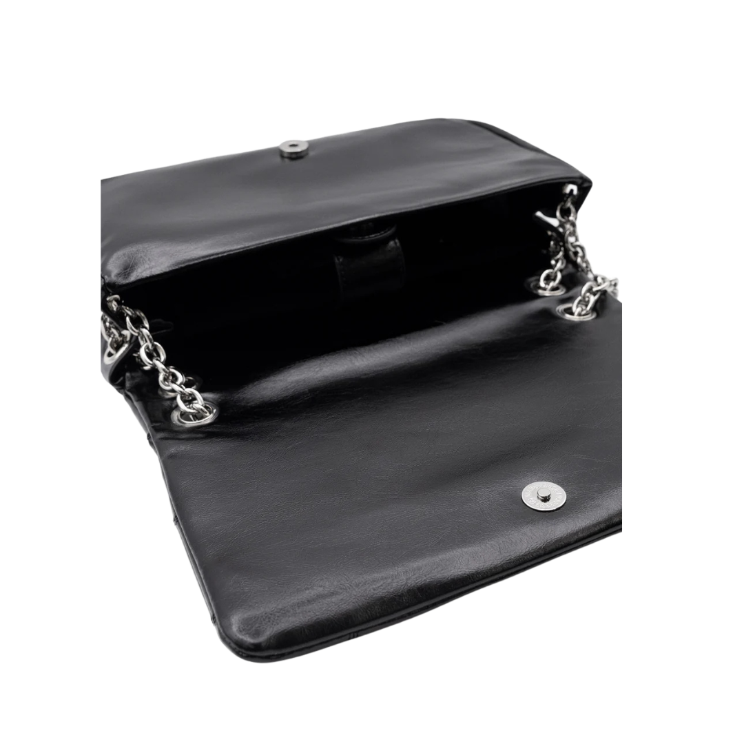 Miss Me Women's Night Mode Flap Bag Black Handbag
