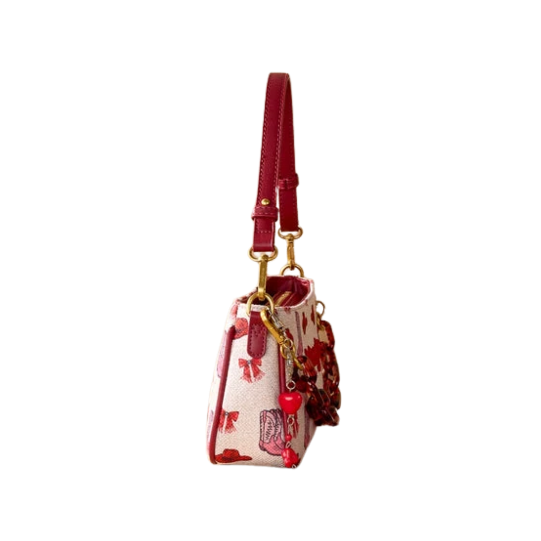 Wrangler Women's Pink Cowgirl Print Shoulder Bag
