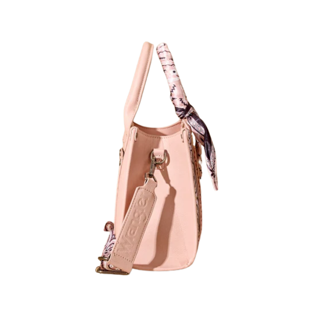 Wrangler Women's Pink Paisley Bandana Tote Bag