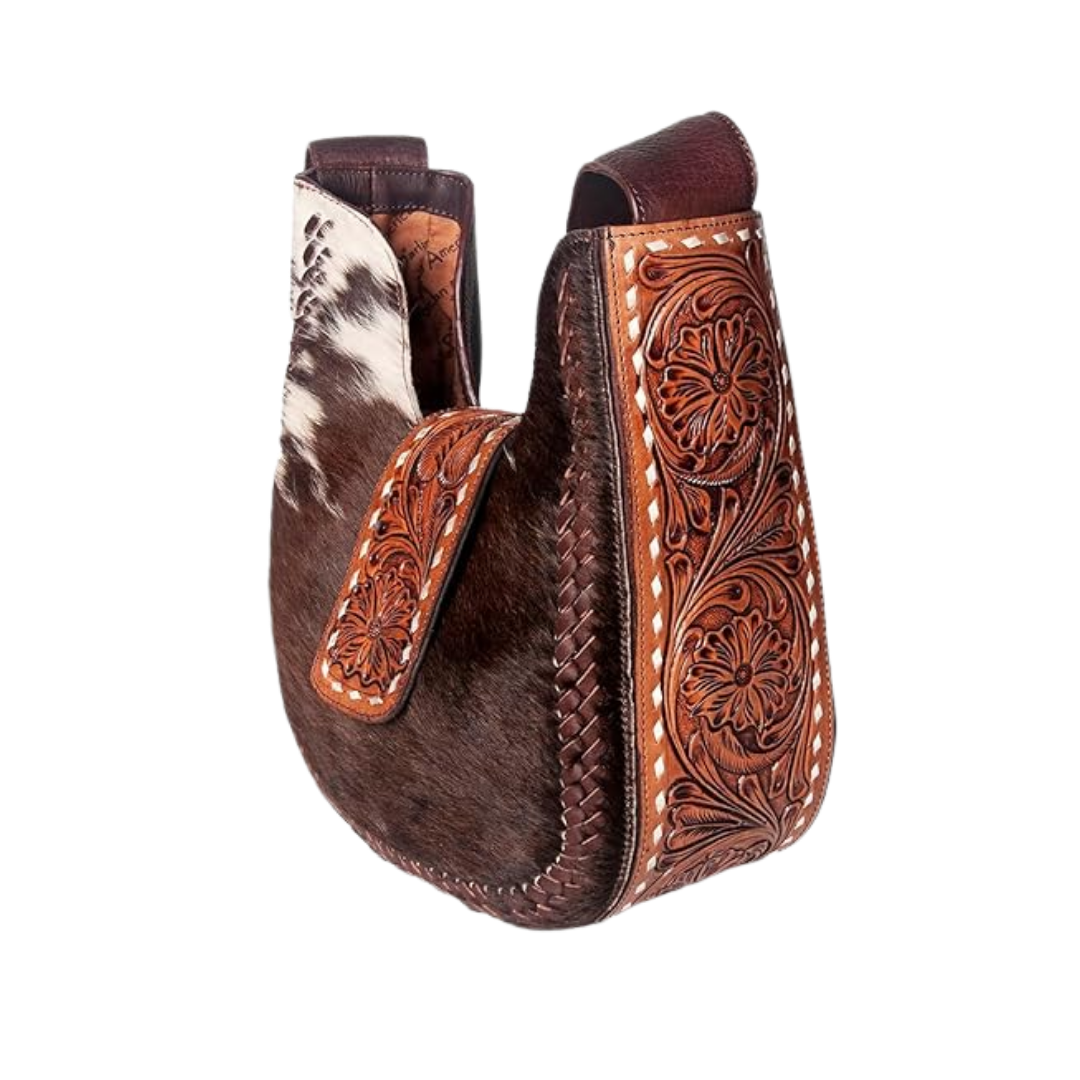 American Darling Women's Hobo Tooled Brown Handbag