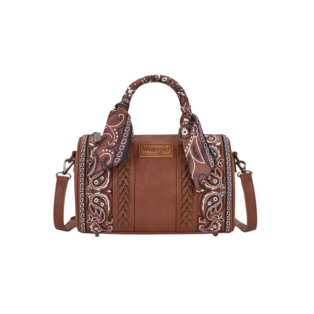Wrangler Women's Bandana Paisley Boston Brown Bag