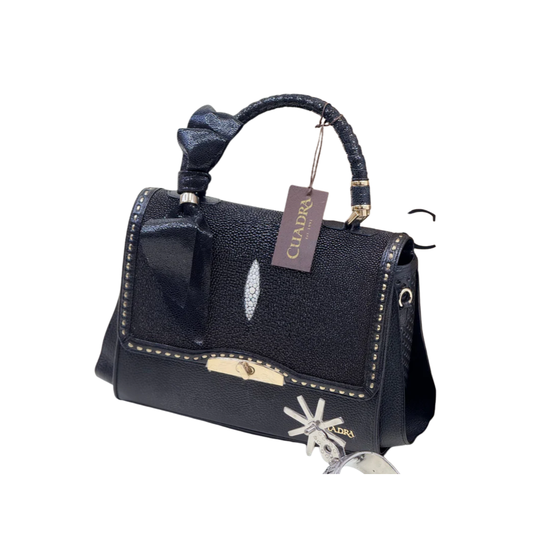 Cuadra Women's Mantarraya Black Hand Bag