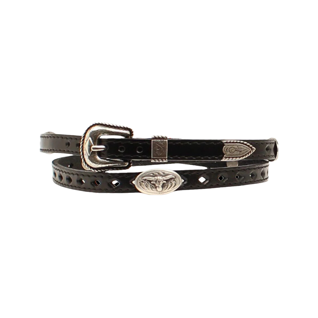3D Belt Men's Oval Longhorn Black Hatband