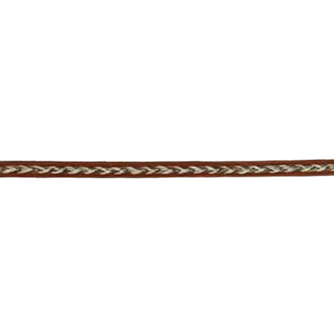 M&F Unisex Western Horsehair Inlay Brown Hatband
