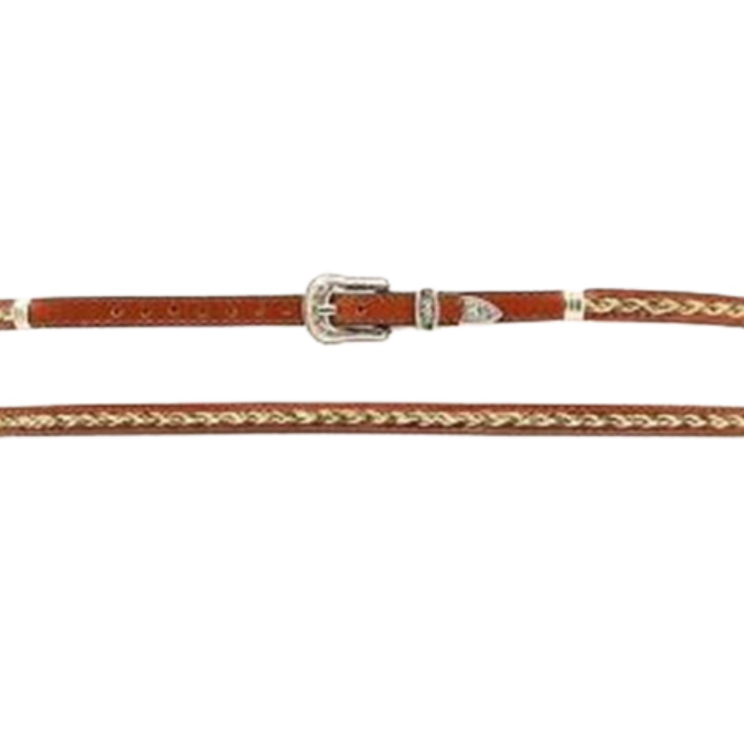 M&F Unisex Western Horsehair Inlay Brown Hatband