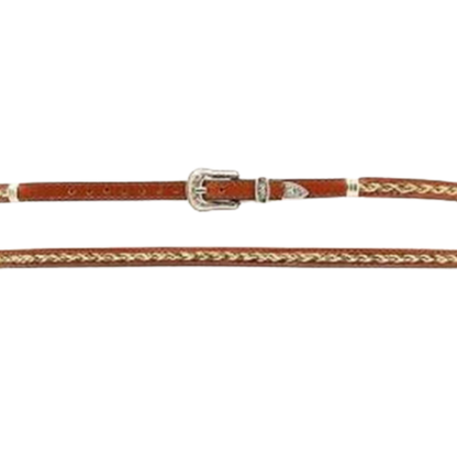 M&F Unisex Western Horsehair Inlay Brown Hatband