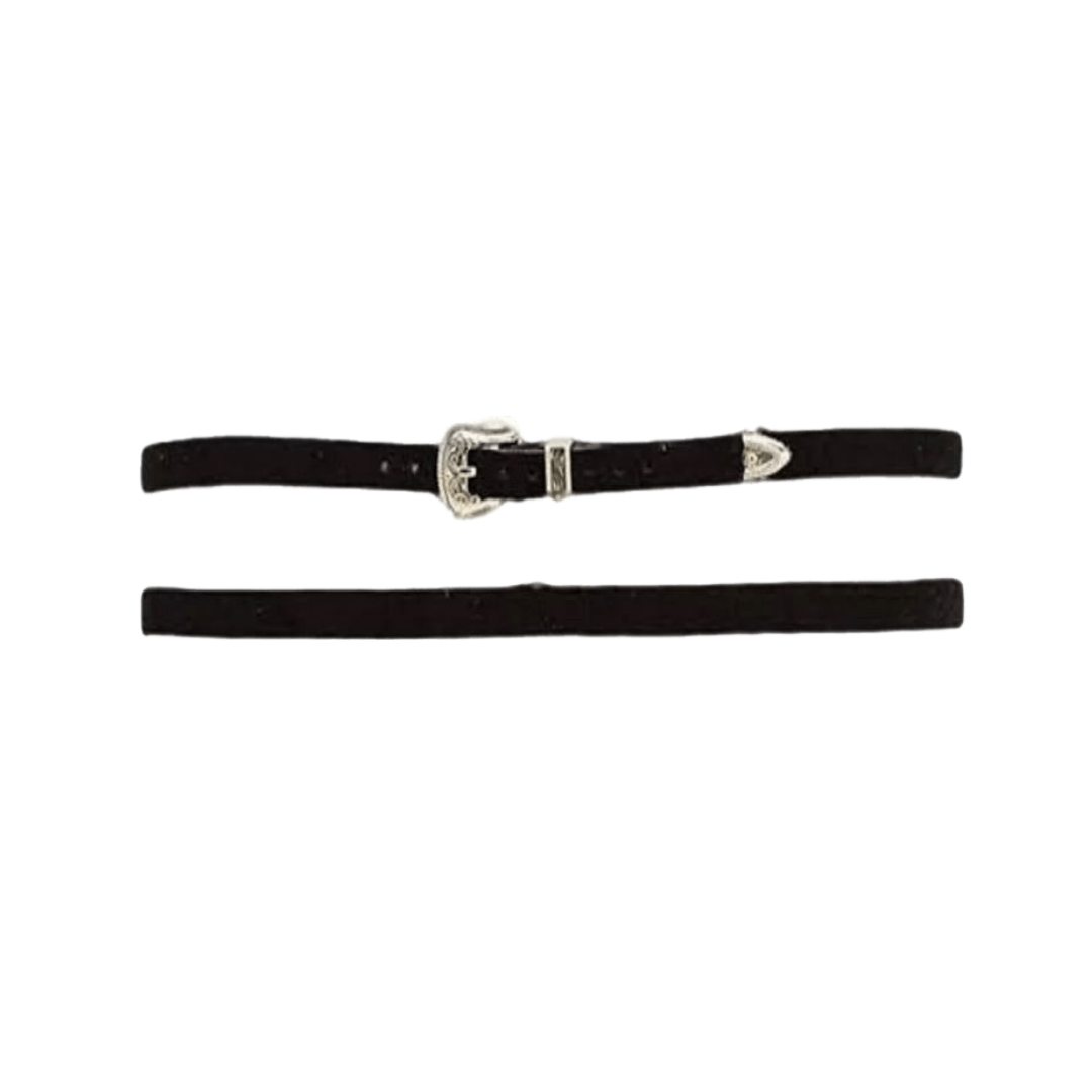 Twister Unisex Silver Tipped Black Hatband