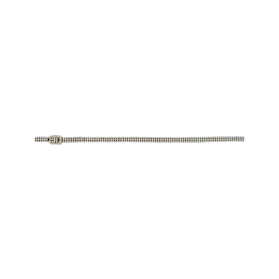 3D Belt Women's Rhinestones Black Hatband