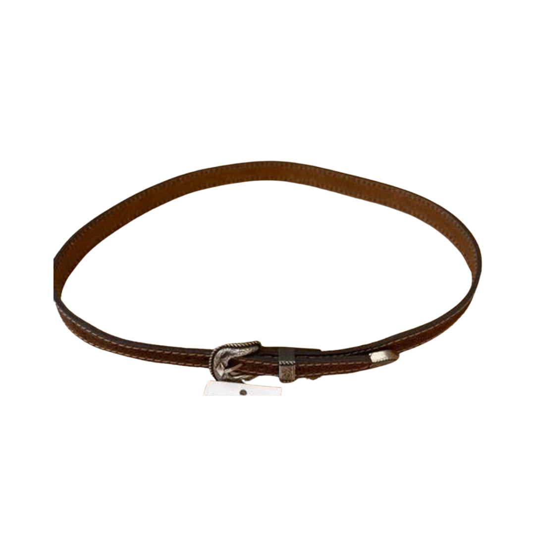 Cowboy Chrome Unisex Barbed Wire Tooled Brown Hat Band