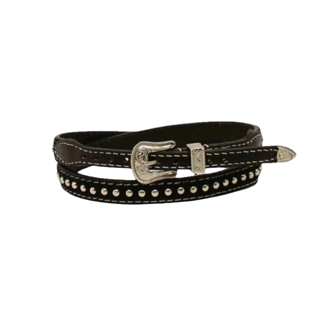 M&F Unisex Leather Black Hatband