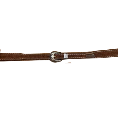 Cowboy Chrome Unisex Barbed Wire Tooled Brown Hat Band
