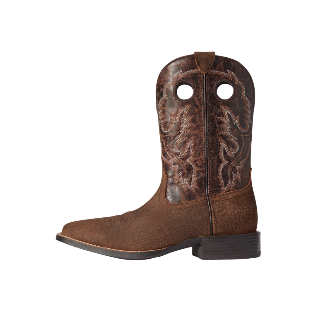 Ariat Men's Sport Buckout Cowboy Rough Brown Boots