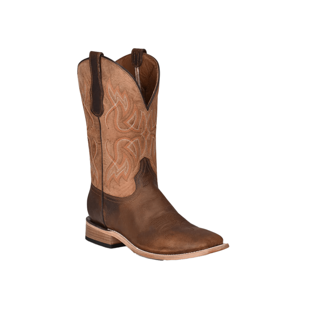 Corral Boots Men's  Circle G Wide Square Toe Embroidered Boot