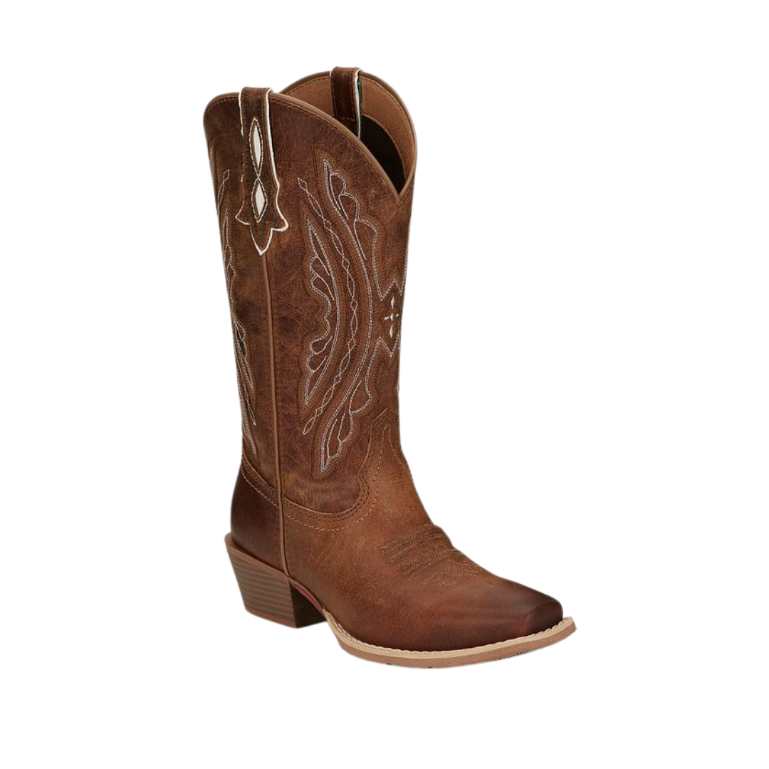 Justin Women's Rein 12 Western Waxy Tan Boots