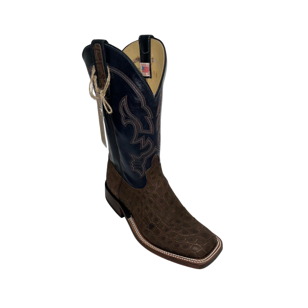 Anderson Bean Men's Chocolate Alligator Boots