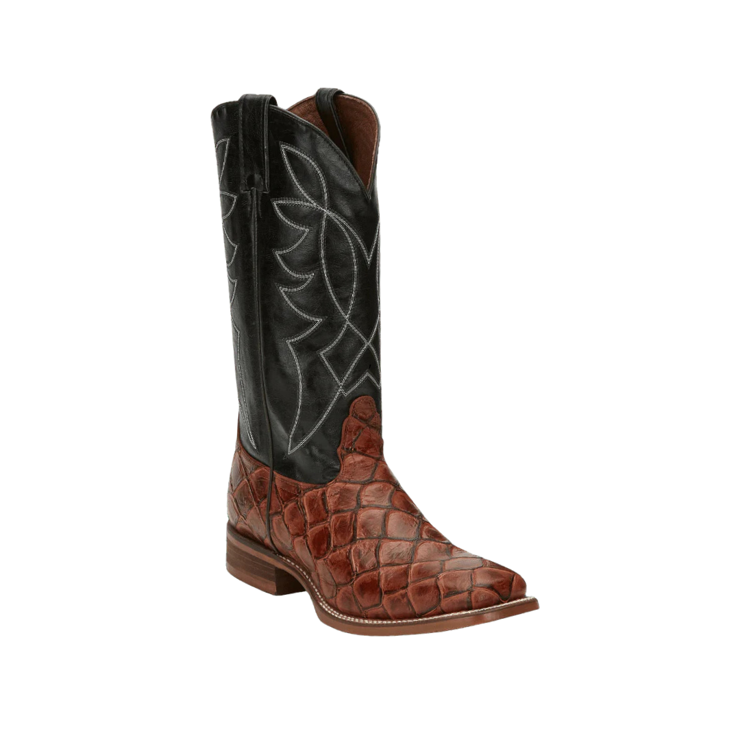 Nocona Men's Go Round Pirarucu Cognac Boots