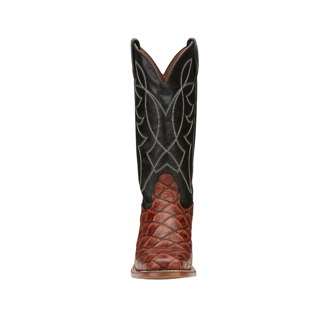 Nocona Men's Go Round Pirarucu Cognac Boots