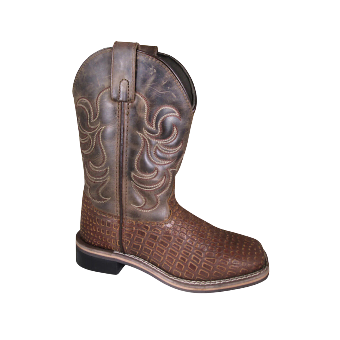 Smoky Mountain Youth Unisex Western Square Toe Brown Boots