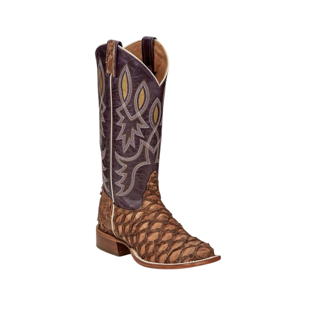 Tony Lama Women's Delora Pirarucu Chocolate Boots